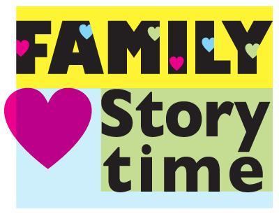 A colorful logo for Family Storytime.