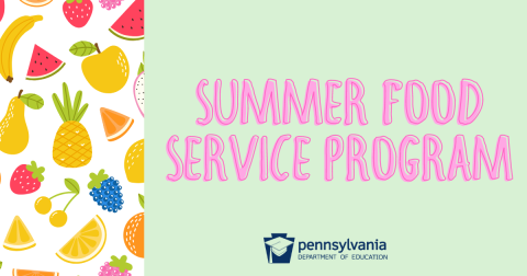 A logo reading "Summer Food Service Program".