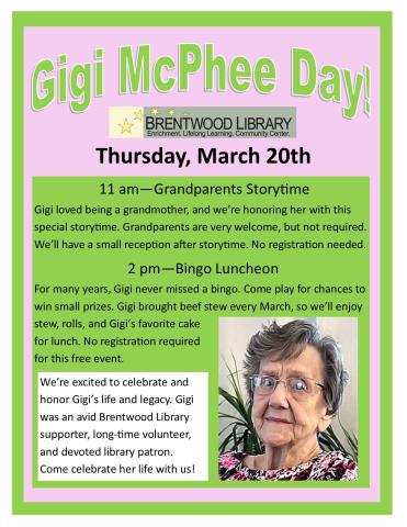 Gigi McPhee Day!