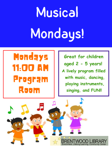A flyer advertising Musical Monday.