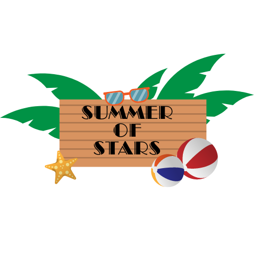 Beachy banner reading summer of stars