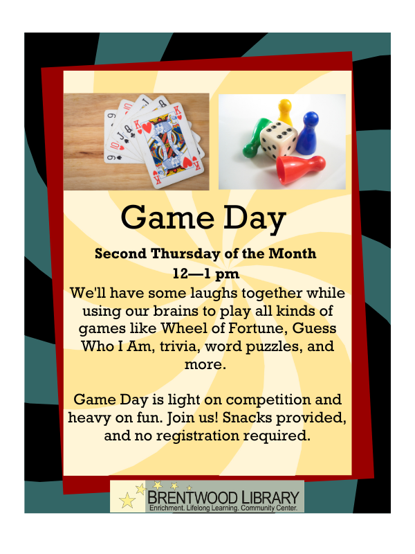 A flyer for Game Day.