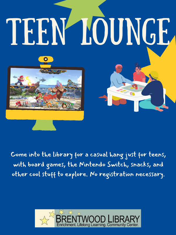 A flyer for Teen Lounge.